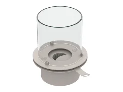 Chimenea de bioetanol RAFFAELLO Pearl White, brasero de pie para interior y exterior, d.35 x h.55