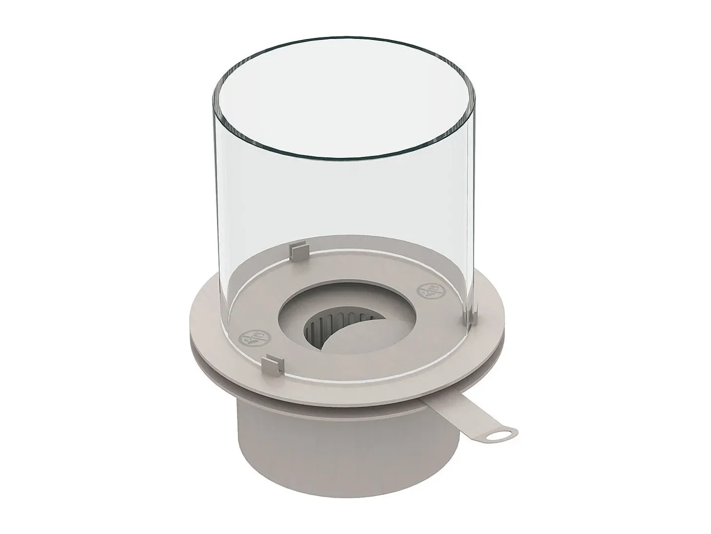 Chimenea de bioetanol RAFFAELLO Pearl White, brasero de pie para interior y exterior, d.35 x h.55