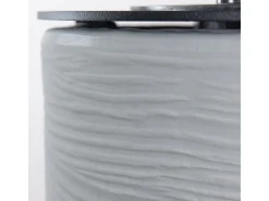 Chimenea de bioetanol RAFFAELLO Pearl White, brasero de pie para interior y exterior, d.35 x h.55