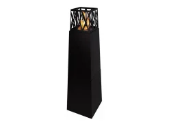 Chimenea de jardín de bioetanol para exterior Vulcano Nero 40x40x145 mm