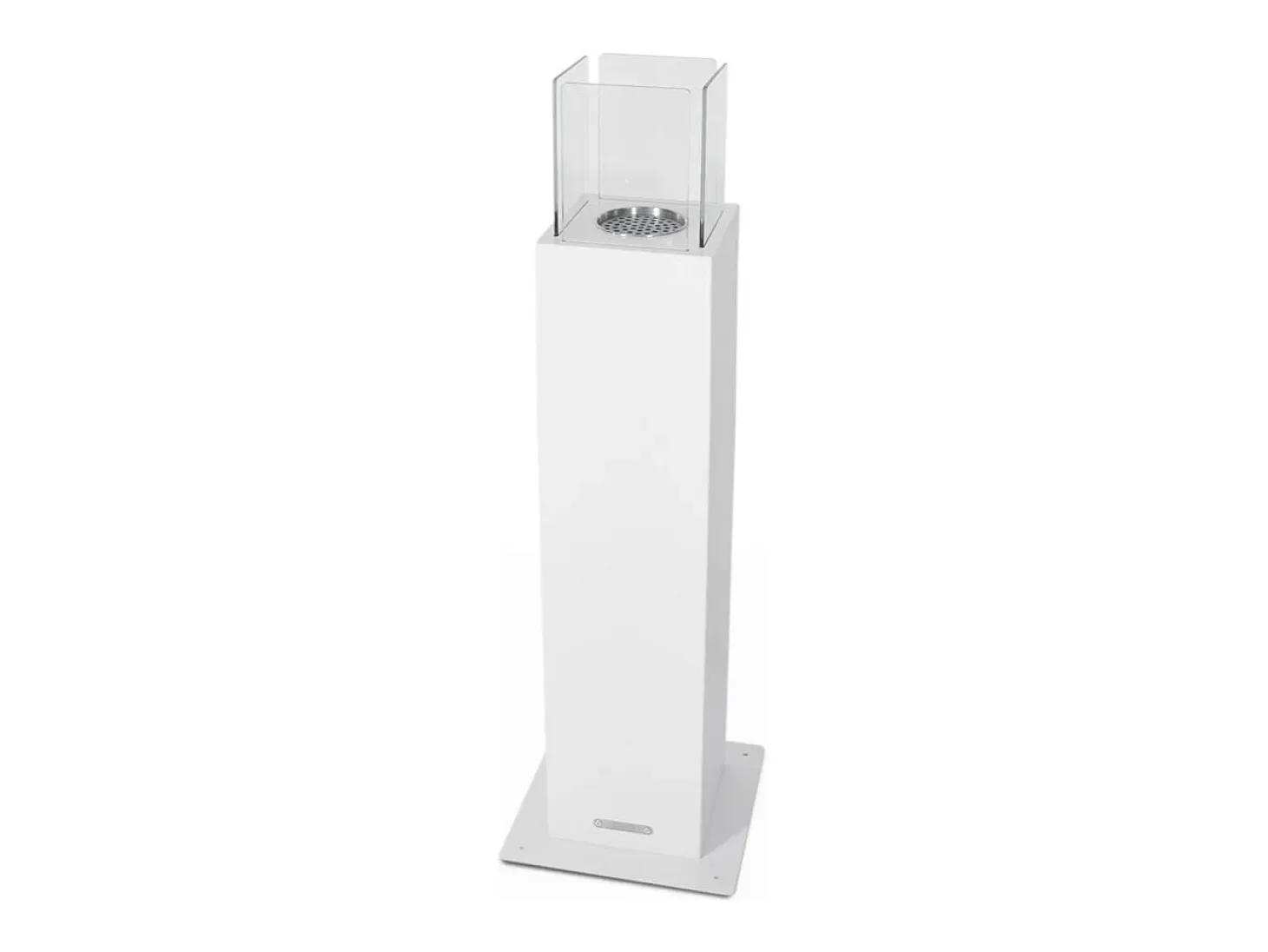 Chimenea de jardín de bioetanol para exterior Capri 110 blanca