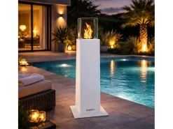 Chimenea de jardín de bioetanol para exterior Capri 70 White