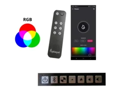 Chimenea de vapor de agua empotrada Corner L1200 con llama multicolor, efecto 3D y control mediante app, depósito de 2,4 l - 120 cm