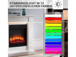Chimenea eléctrica BALDERIA Ladina - Chimenea de pie - Blanca