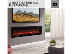 Chimenea eléctrica BALDERIA Leif 70 - 2 en 1 - negro