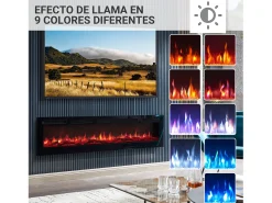 Chimenea eléctrica BALDERIA Leif 70 - 2 en 1 - negro