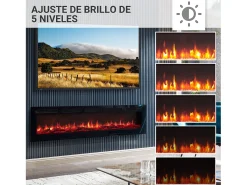 Chimenea eléctrica BALDERIA Leif 70 - 2 en 1 - negro