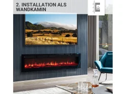Chimenea eléctrica BALDERIA Leif 70 - 2 en 1 - negro