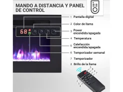 Chimenea eléctrica BALDERIA Leif 70 - 2 en 1 - negro