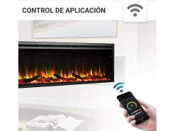 Chimenea eléctrica BALDERIA Atalanta 72 - Chimenea empotrable - Negro