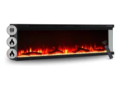 Chimenea eléctrica BALDERIA pure Orson 60 - Chimenea empotrable/de pared - Negro