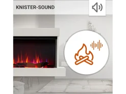 Chimenea eléctrica BALDERIA Achilles (L) - Chimenea de pared con calefacción - Blanco