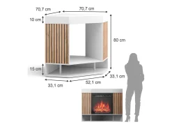 Chimenea eléctrica blanco 100x73x80 lynea