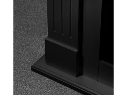 Chimenea eléctrica CAMBRIDGE, chimenea de pie, madera negra, 110x36x100h