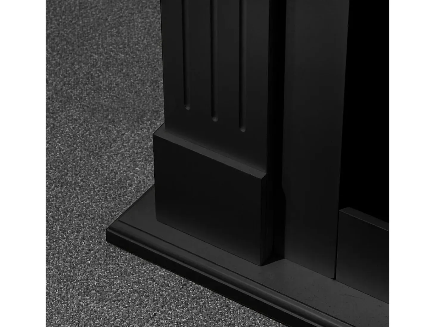 Chimenea eléctrica CAMBRIDGE, chimenea de pie, madera negra, 110x36x100h
