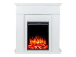 Chimenea eléctrica con marco VESUVIA – Color Blanco