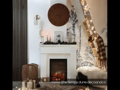 Chimenea eléctrica con marco VESUVIA – Color Blanco