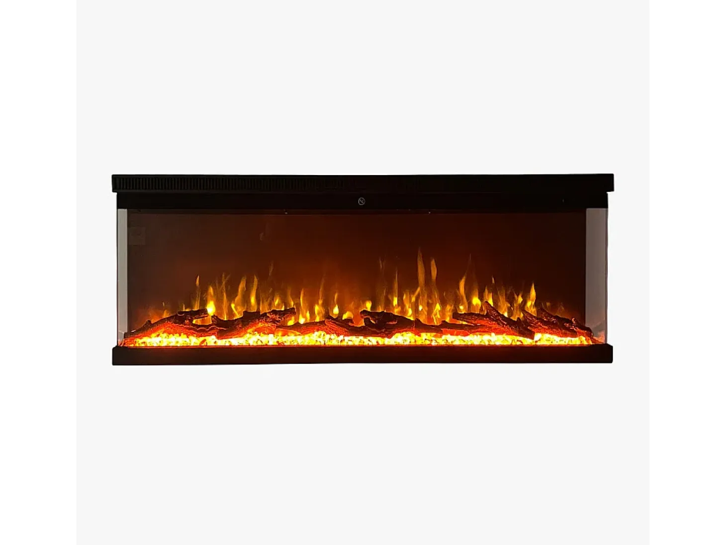 Chimenea eléctrica de pared, chimenea empotrada de 3 lados, BOSTON100 L101,6 x P20 x H44