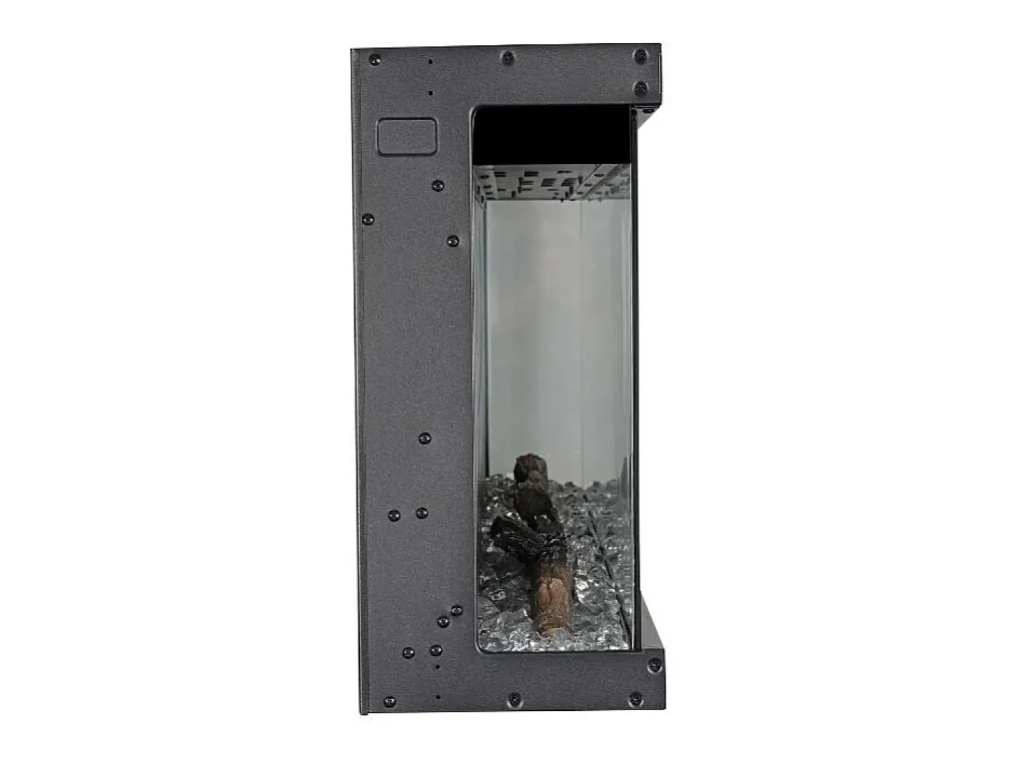 Chimenea eléctrica de pared, chimenea empotrada de 3 lados, BOSTON100 L101,6 x P20 x H44