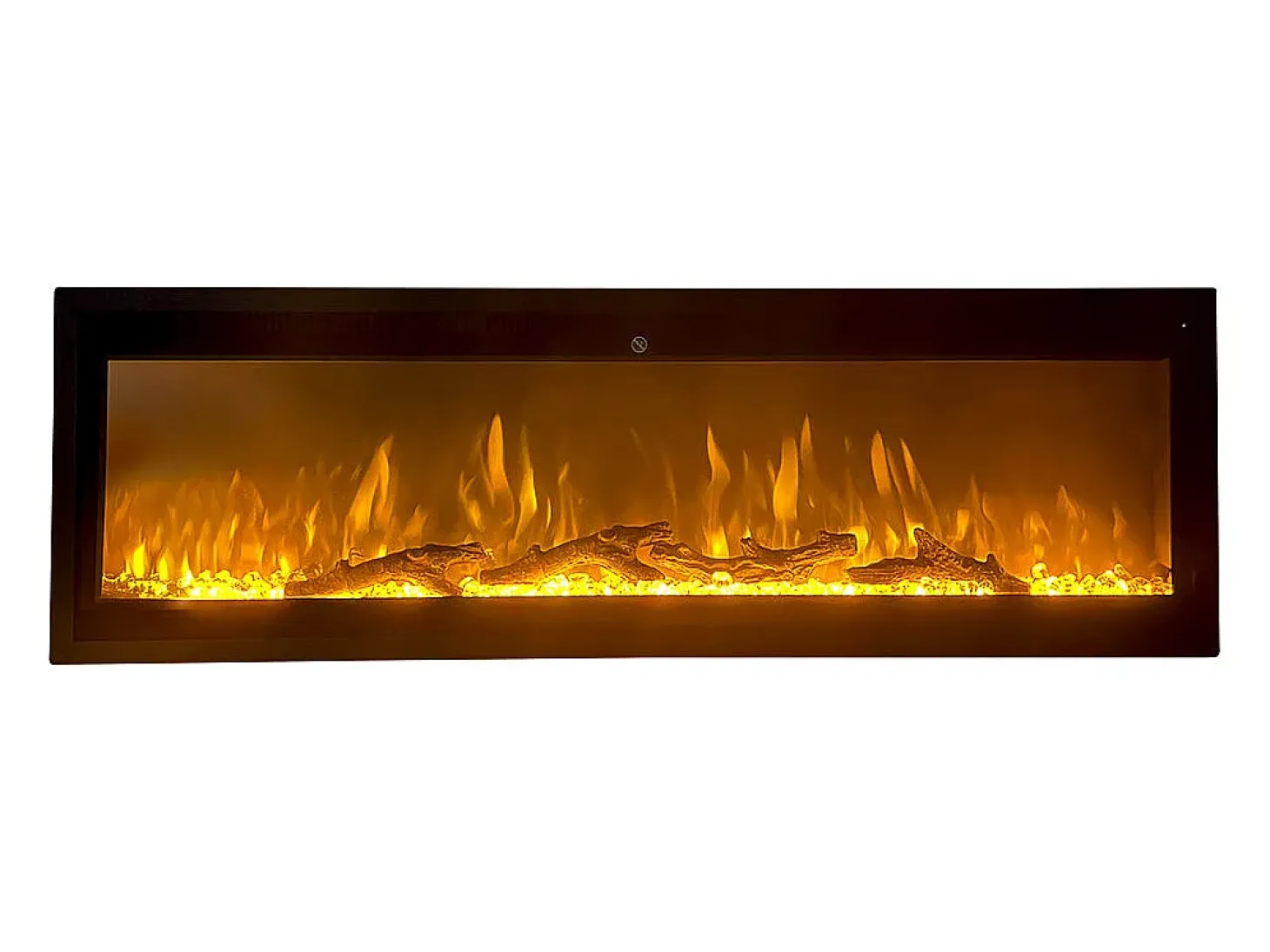 Chimenea eléctrica de pared, frontal y empotrada, CHICAGO130, L127 x P14 x H45