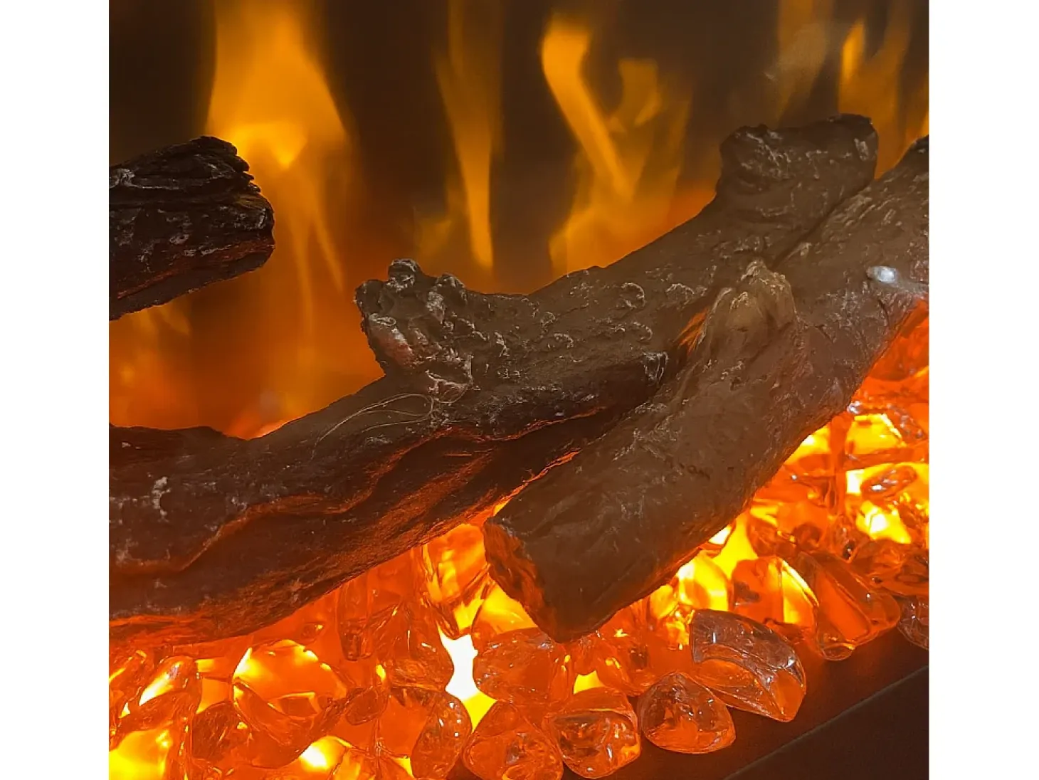Chimenea eléctrica de pared, frontal y empotrada, CHICAGO130, L127 x P14 x H45