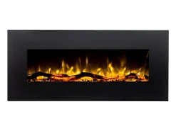 Chimenea eléctrica LALITA - L.110xAn.14xAlt.49cm - Negra