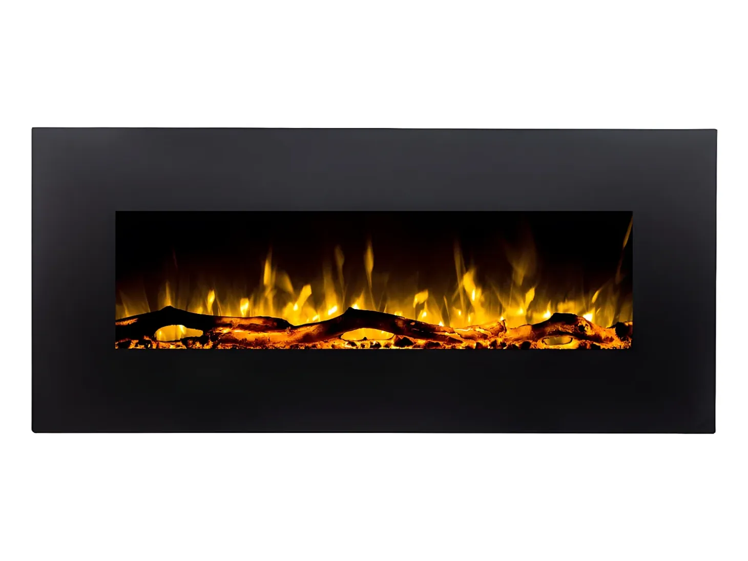 Chimenea eléctrica LALITA - L.110xAn.14xAlt.49cm - Negra
