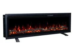 Chimenea eléctrica REGAL 106 - fuego premium - de pared y empotrados - 106x35x12 cm - chimenea LED decorativa con calefacción 900/1800 W