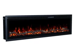 Chimenea eléctrica REGAL 152 - fuego premium - de pared y empotrados - 152x35x12 cm - chimenea LED decorativa con calefacción 900/1800 W