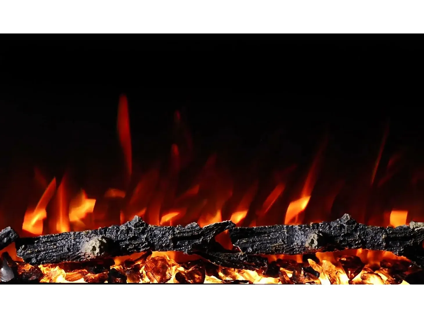Chimenea eléctrica REGAL 152 - fuego premium - de pared y empotrados - 152x35x12 cm - chimenea LED decorativa con calefacción 900/1800 W