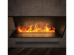 Chimenea vapor de agua empotrada Corner L1200 - Llama 3D multicolor, app, depósito 2,4 l, recarga automática - 120 cm