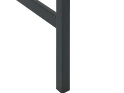 Chrysto Mesa alta de bar acero recubrimiento polvo negro 200x100x110 cm