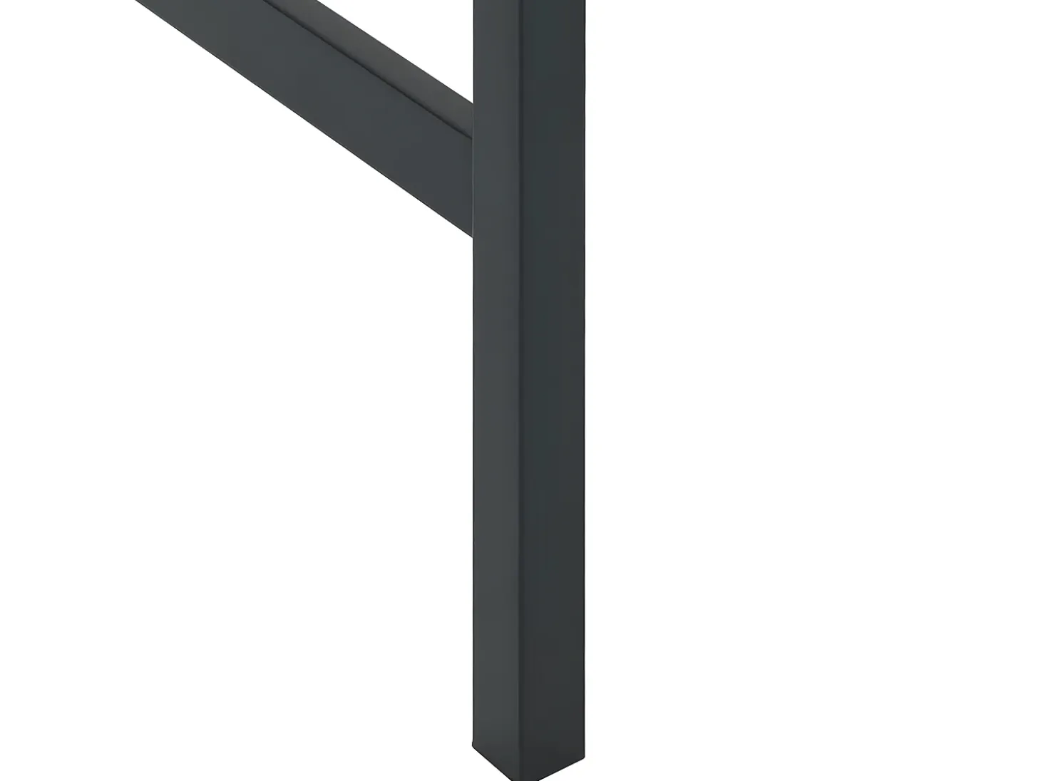 Chrysto Mesa alta de bar acero recubrimiento polvo negro 200x100x110 cm