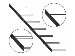 Città di Castello Botellero de pared para 7 botellas metal negro