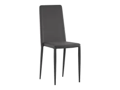 Cleo - Silla de ecopiel gris oscuro 4 piezas