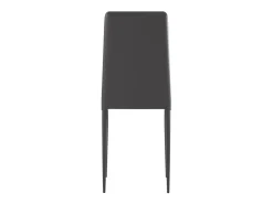 Cleo - Silla de ecopiel gris oscuro 4 piezas