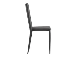 Cleo - Silla de ecopiel gris oscuro 4 piezas