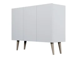 Cómoda Rolia 3 puertas 120 cm-Color Negro