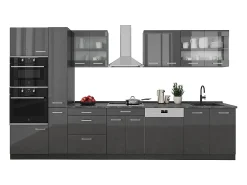 Cocina antracita brillo intenso/antracita 350x60x81.6 r-line