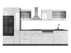 Cocina blanco brillo/antracita 350x60x81.6 r-line