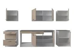 Cocina completa 300 cm - decoración de roble - encimera incluida