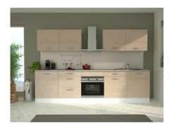 Cocina completa 300 cm - decoración de roble - encimera incluida