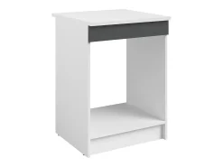 Cocina completa - Con encimera 240 cm - Gris brillante y Blanco - TRATTORIA