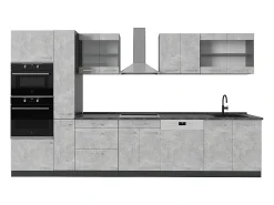 Cocina completa hormigón/antracita 350x60x81.6 r-line
