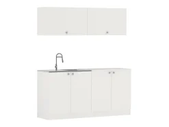 Cocina Equipada haaus Alegra, Blanco, L 160 cm
