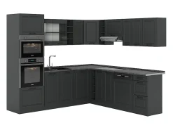 Cocina esquinera antracita casa de campo/antracita 247x60x81.6 r-line