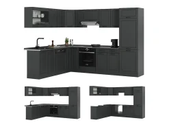 Cocina esquinera antracita casa de campo/antracita 287x46x81.6 r-line