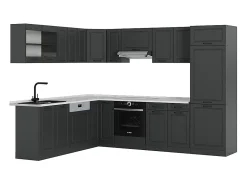 Cocina esquinera antracita casa de campo/antracita 287x60x81.6 r-line