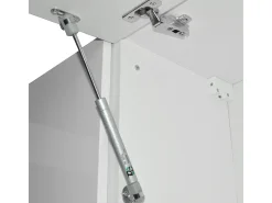 Cocina esquinera blanco alto brillo/blanco 187x60x81.6 rick