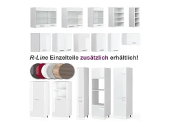 Cocina esquinera blanco alto brillo/blanco 270x60x81.6 rick
